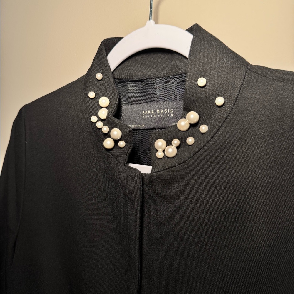 Zara Studded Blazer Coat in Black, Size M NWT - Picture 9 of 16